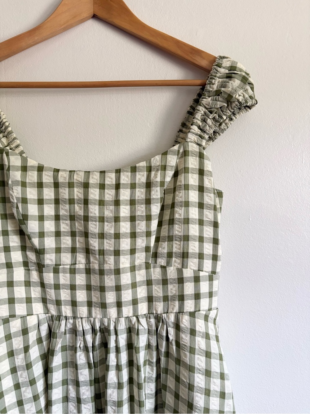 Tuckernuck Sage Gingham Seersucker Amy Dress NEW - Picture 4 of 7